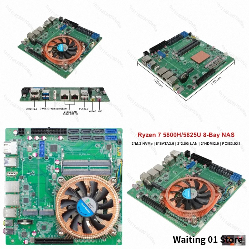 Topton AMD Ryzen 7 5825U 5800H - Nas Motherboard 8 Sata Mini Itx incelemesi ve fiyatı